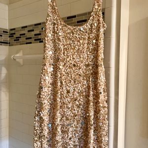*WORN ONCE* Gold Sequin Cocktail Dress